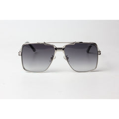 Maybach - 407 - Silver - Black - Gradient  - Metal - Square - Double Bridge - Sunglasses - Eyewear