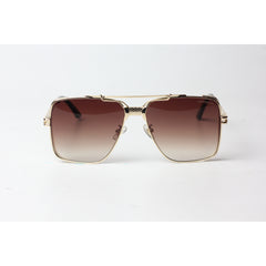 Maybach - 407 - Golden - Brown - Gradient  - Metal - Square - Double Bridge - Sunglasses - Eyewear
