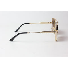 Maybach - 407 - Golden - Brown - Gradient  - Metal - Square - Double Bridge - Sunglasses - Eyewear
