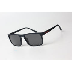 OGA - 465 - Matt Blue - Black - Red - Polarized - Light Weight - Curved - Acetate - Rectangle - Sunglasses - Eyewear
