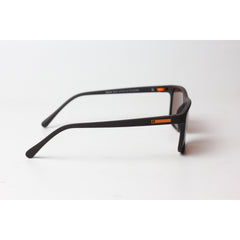 OGA - 465 - Matt Brown - Orange - Polarized - Light Weight - Curved - Acetate - Rectangle - Sunglasses - Eyewear