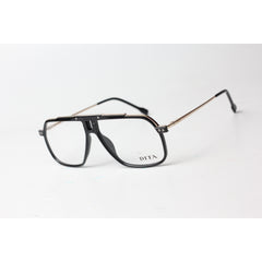 DITA - 0655 - Black - Golden - Acetate - Metal - Rounded Square - Premium Optics - Eyewear