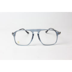 Cartier - 0704 - Transparent Crystal Blue - Silver - Acetate - Square - Premium Optics - Eyewear