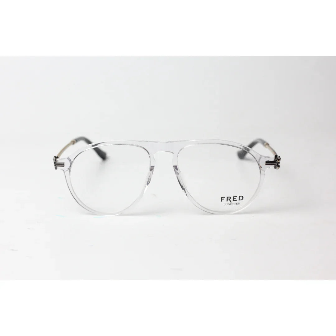 FRED - 0701 - Transparent White - Golden - Acetate - Metal - Round - Premium Optics - Eyewear