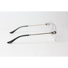 FRED - 0701 - Transparent White - Golden - Acetate - Metal - Round - Premium Optics - Eyewear