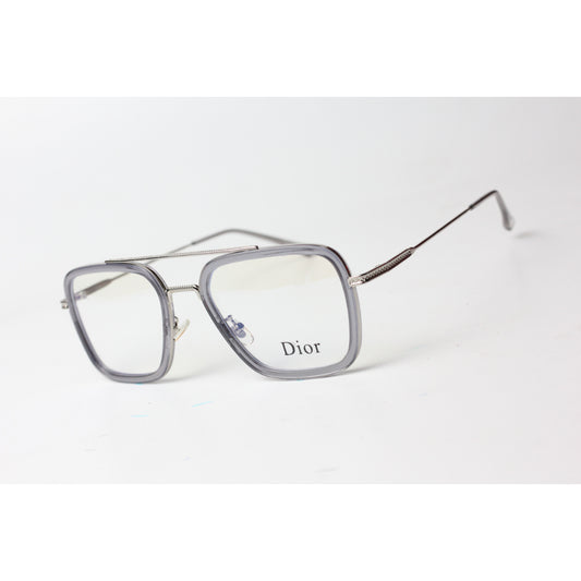 Iron Man - 9000 - Dior - Transparent - Grey - Silver - Metal - Acetate - Flight - Blue Cut - Square - Eyewear