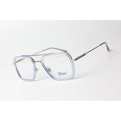 Iron Man - 9000 - Dior - Transparent - Blue - Silver - Metal - Acetate - Flight - Blue Cut - Square - Eyewear