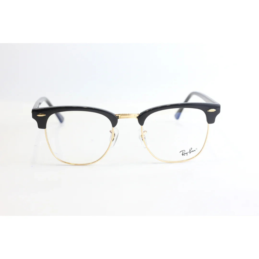 راي بان - RB 5154 - اسود - ذهبي - كلوب ماستر - معدن - اسيتات - دائري - نظارات طبية فاخرة