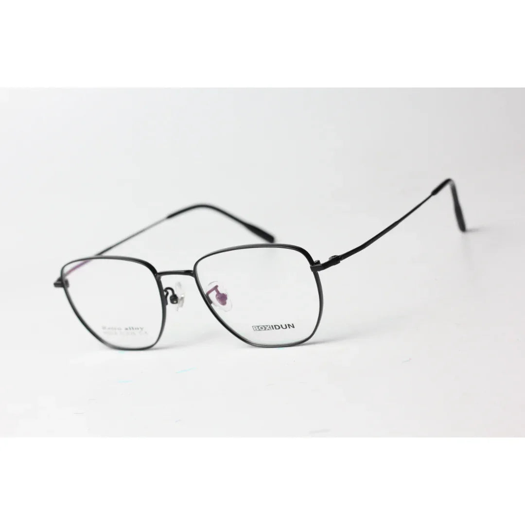 Boxidun - 1517 - Metal - Black - Retro - Square - Round - Optics - Eyewear