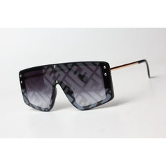 Fendi - Printed - Black - Gradient - Metal - Acetate - Rectangle - Sunglasses - Eyewear