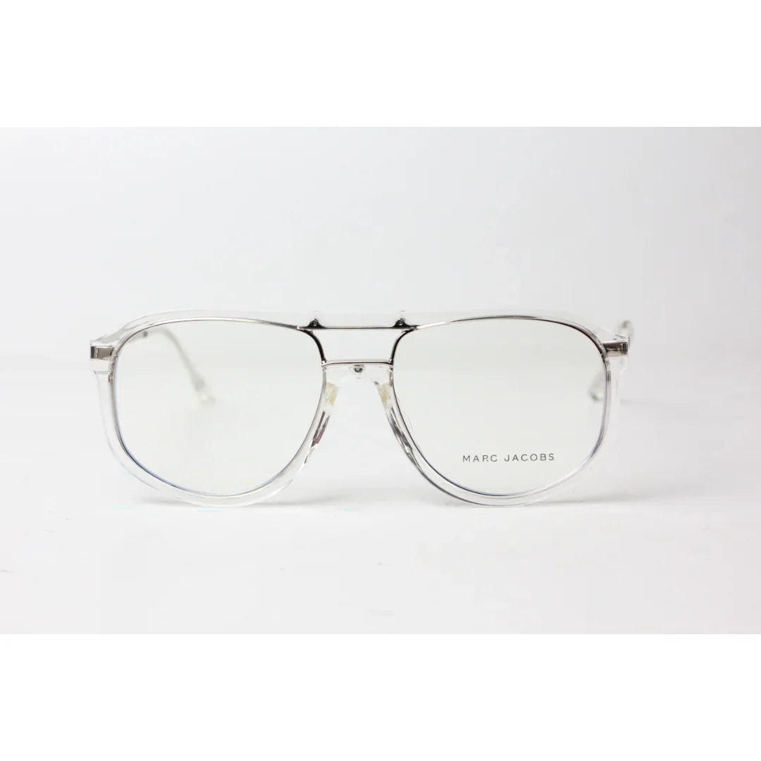 مارك جاكوبس - 9500 - شفاف - فضي - معدن - أسيتات - دائري - طيار - بصريات - نظارات 