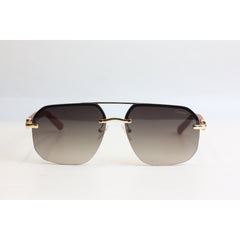 Cartier - 6103 - Golden - Brown Gradient - Acetate - Metal - Rectangle - Sunglasses - Eyewear