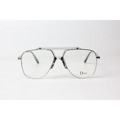 Dior - 9495 - Transparent Gray - Silver - Metal - Round - Aviator - Optics - Eyewear