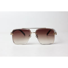 Maybach - 405 - Golden - Brown - Gradient  - Metal - Acetate - Square - Double Bridge - Sunglasses - Eyewear