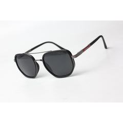 Prada - 5222 - Black - Gunmetal - Polarized - Metal - Acetate - Round - Sunglasses - Eyewear
