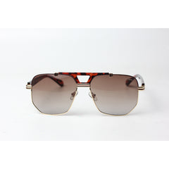 Cazal - 1115 - Cheetah - Brown Gradient - Acetate - Metal - Aviator - Round - Sunglasses - Eyewear