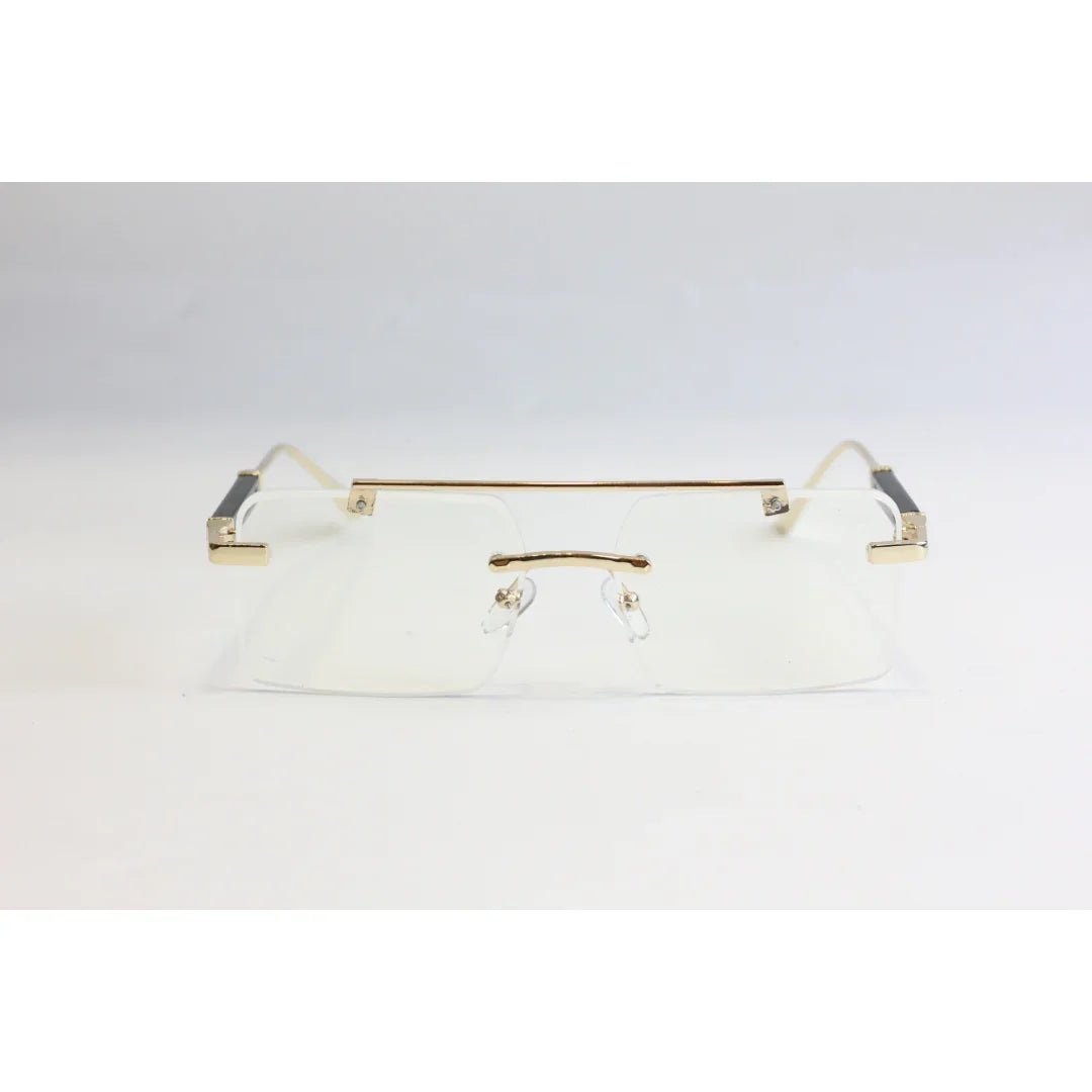 Cartier - RR65 - Transparent - Golden - Rimless - Metal - Rectangle - Optics - Eyewear