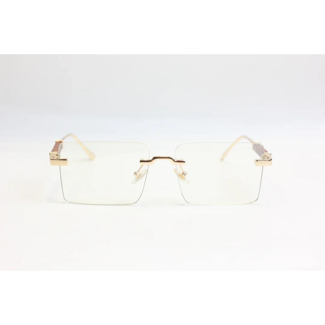 Cartier - R11 - Transparent White - Golden - Rimless - Metal - Rectangle - Optics - Eyewear