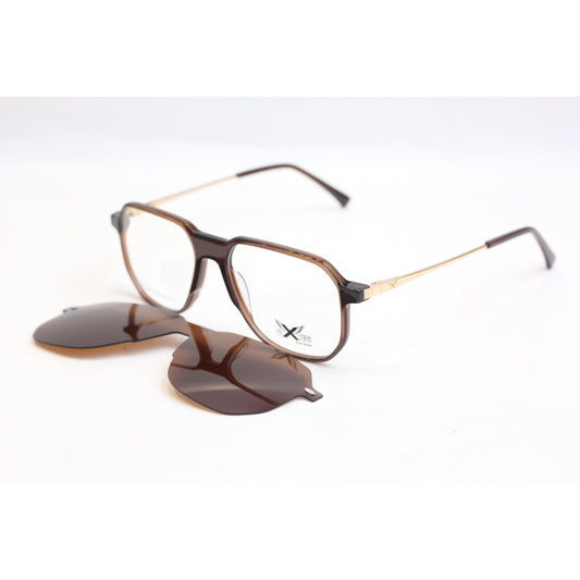 CAXMAN - C2030 - Golden - Brown - Attachments - TR - Aviator Round - Acetate - Premium Optics - Eyewear