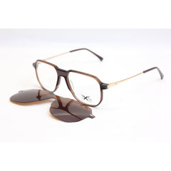 CAXMAN - C2030 - Golden - Brown - Attachments - TR - Aviator Round - Acetate - Premium Optics - Eyewear