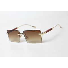 Cartier - R11 - Brown Gradient - Golden - Rimless - Metal - Rectangle - Sunglasses - Eyewear