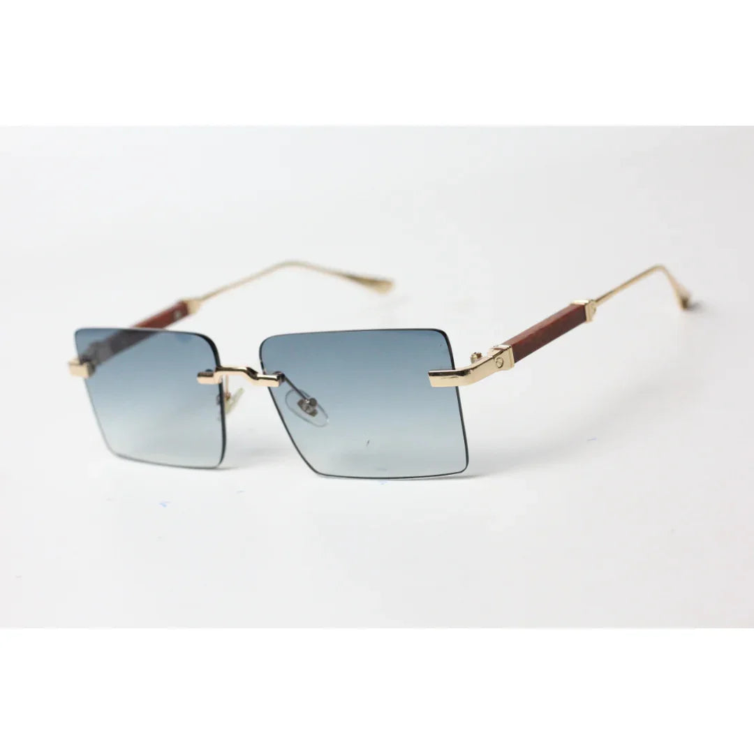Rectangle Gradient Rimless Cartier - R11 - Blue Gradient - Golden - Rimless - Metal - Rectangle ...
