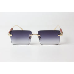 Cartier - R11 - Black Gradient - Golden - Rimless - Metal - Rectangle - Sunglasses - Eyewear