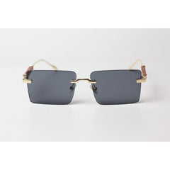 Cartier - R11 - Black - Golden - Rimless - Metal - Rectangle - Sunglasses - Eyewear