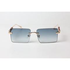 Cartier - R11 - Blue Gradient - Golden - Rimless - Metal - Rectangle - Sunglasses - Eyewear