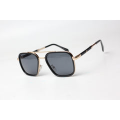 Maybach - 9050 - Golden - Black - Metal - Acetate - Square - Sunglasses - Eyewear