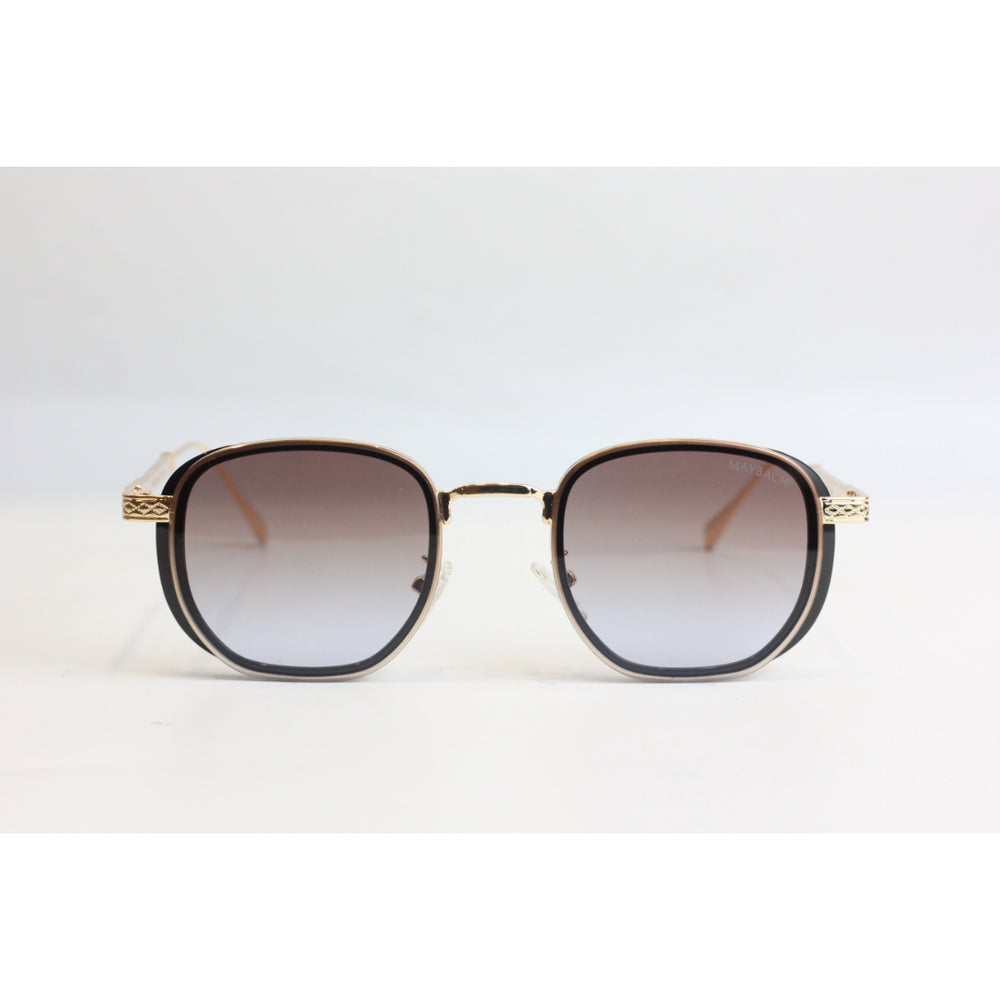 Maybach - M900 - Brown Gradient - Golden - Metal - Acetate  - Round - Sunglasses - Eyewear