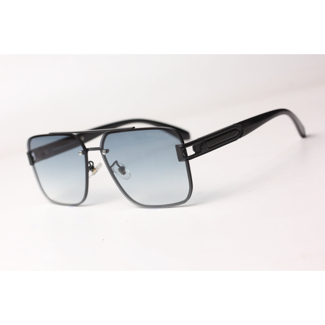 Maybach  – 8881 - Black - Blue Gradient  - Metal - Square - Sunglasses - Eyewear