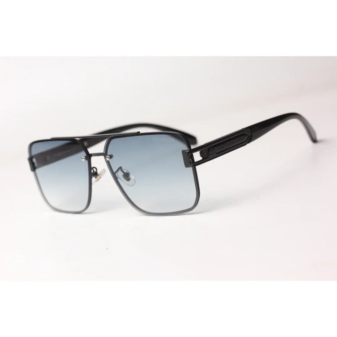 Maybach  – 8881 - Black - Blue Gradient  - Metal - Square - Sunglasses - Eyewear