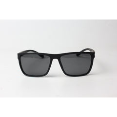 OGA - 468 - Matt Black - Blue - Polarized - Light Weight - Curved - Acetate - Rectangle - Sunglasses - Eyewear