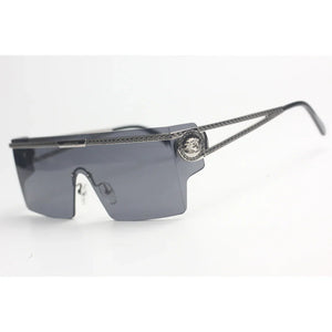 Versace  – 8989  – Black Golden - Metal - Acetate  - Square - Sunglasses - Eyewear