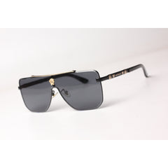 Versace  – 5552 – Black Golden - Metal - Acetate  - Square - Sunglasses - Eyewear