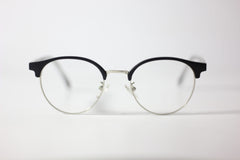 Ray Ban - 1202 - Clubmaster - Black - Silver - Attachment - Polarized - Acetate - Metal - Round - Sunglasses - Eyewear