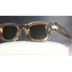 XSHADES - Rapperz - 7100 - Transparent - Brown Gradient - Polarized - Acetate - Square - Sunglasses - Eyewear